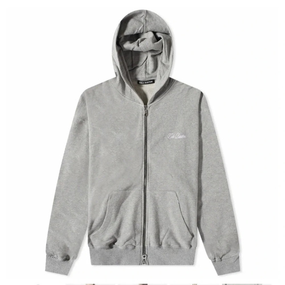 Cole Buxton Men's Lightweight Zip Hoody in Grey - Picture 2 of 7